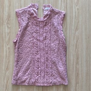 Ardene pink lace tank top